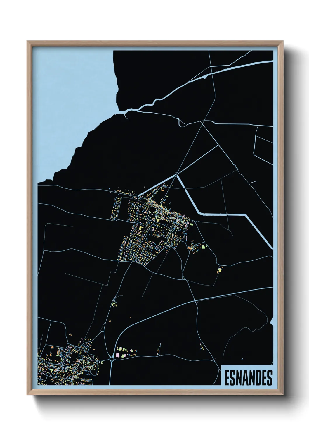 Une affiche de carte sur Esnandes