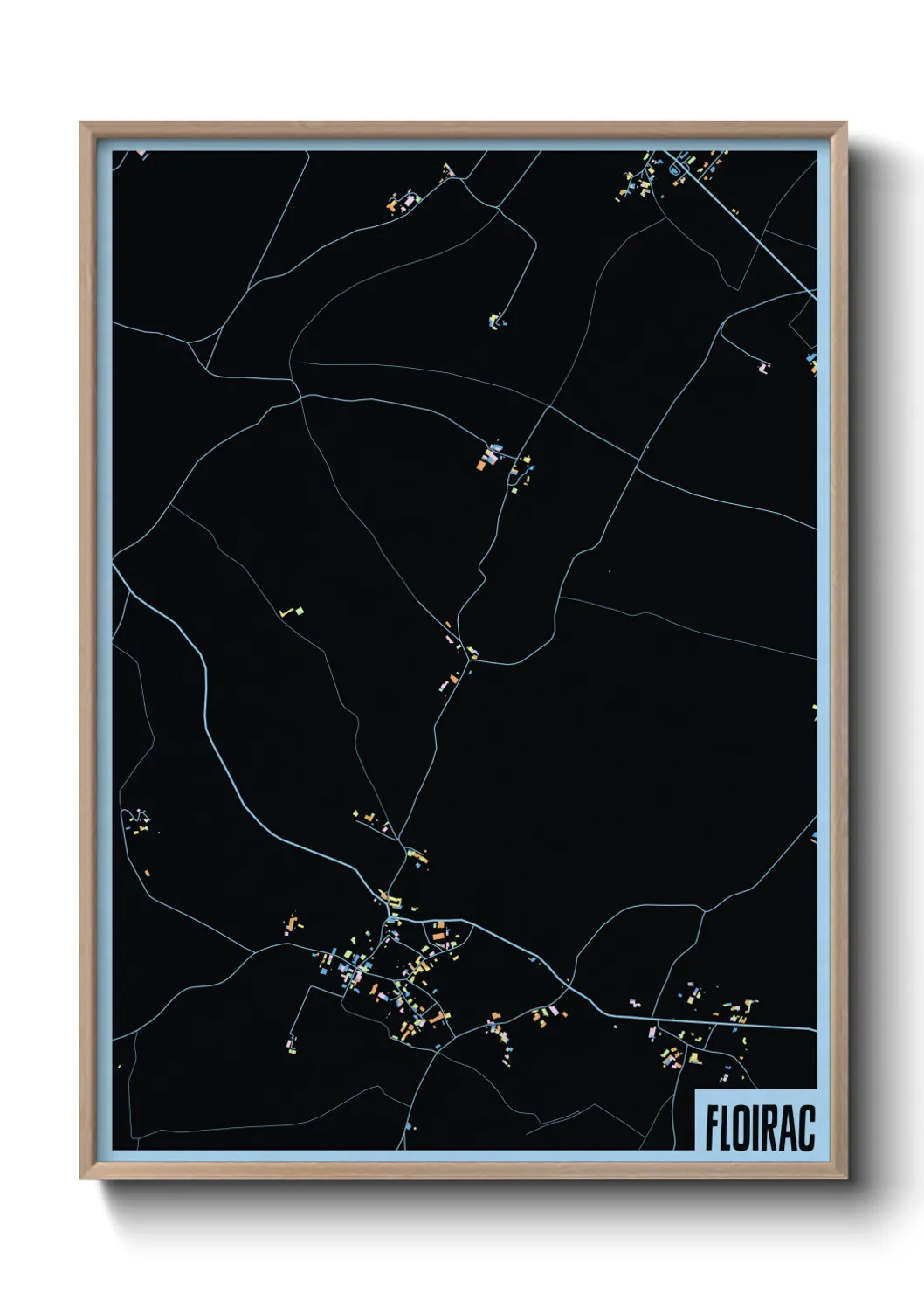 Une affiche de carte sur Floirac