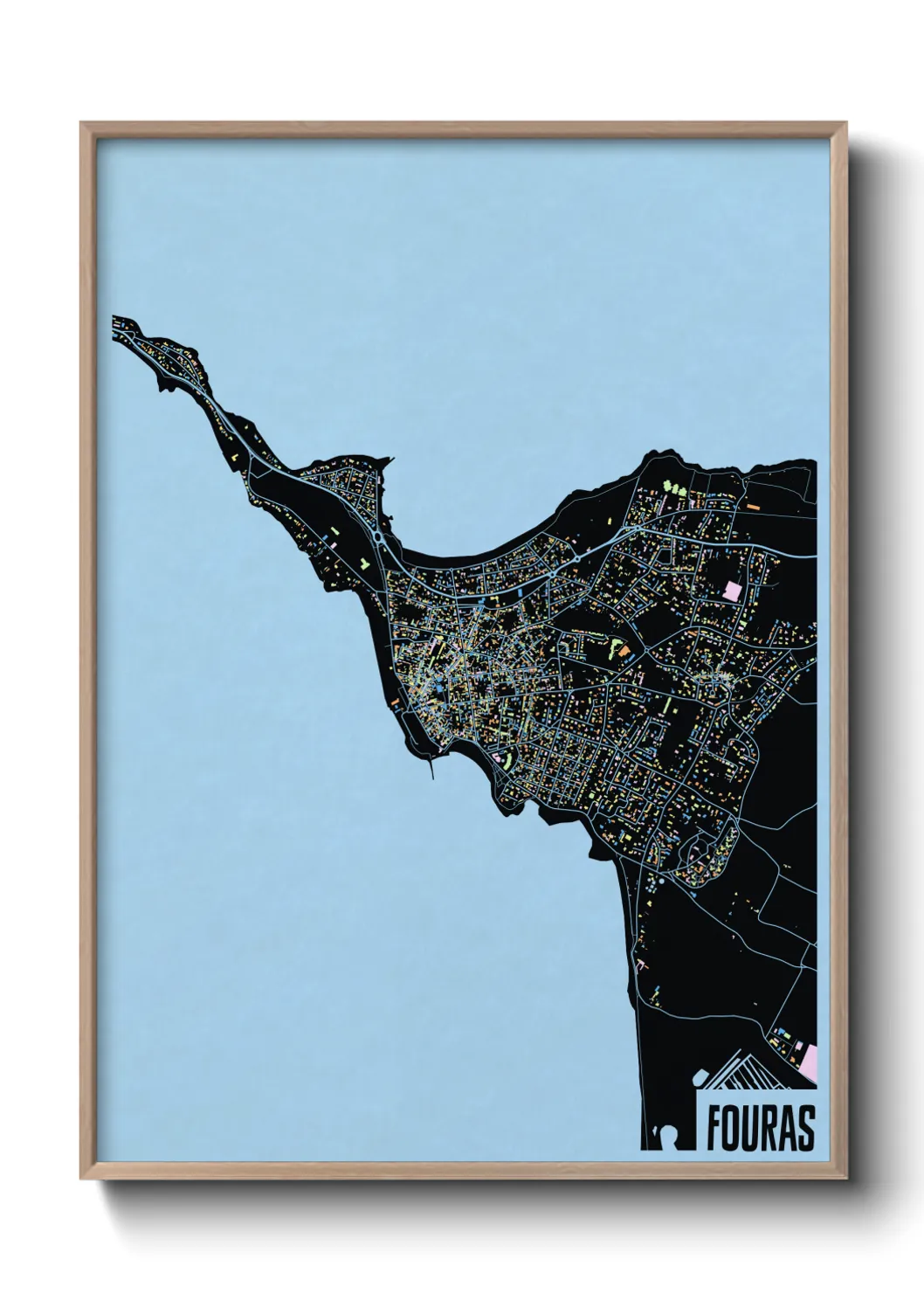 Une affiche de carte sur Fouras