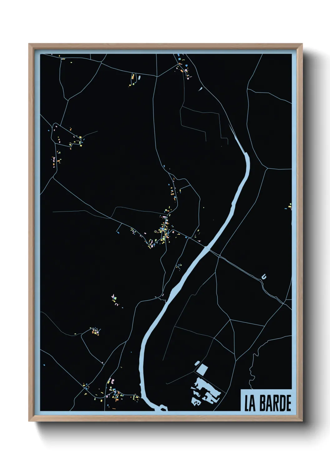 Une affiche de carte sur La Barde