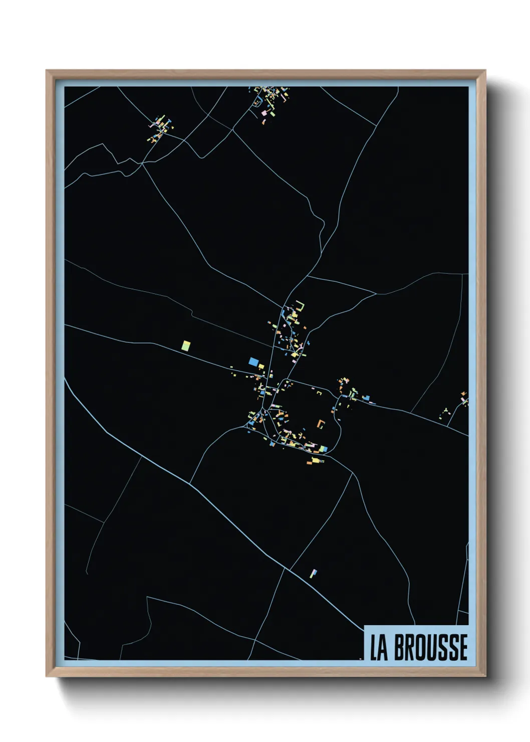 Une affiche de carte sur La Brousse