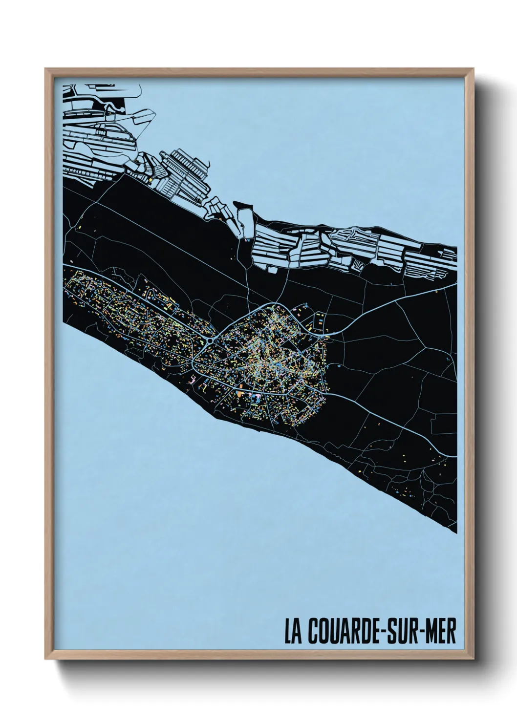 Une affiche de carte sur La Couarde-sur-Mer