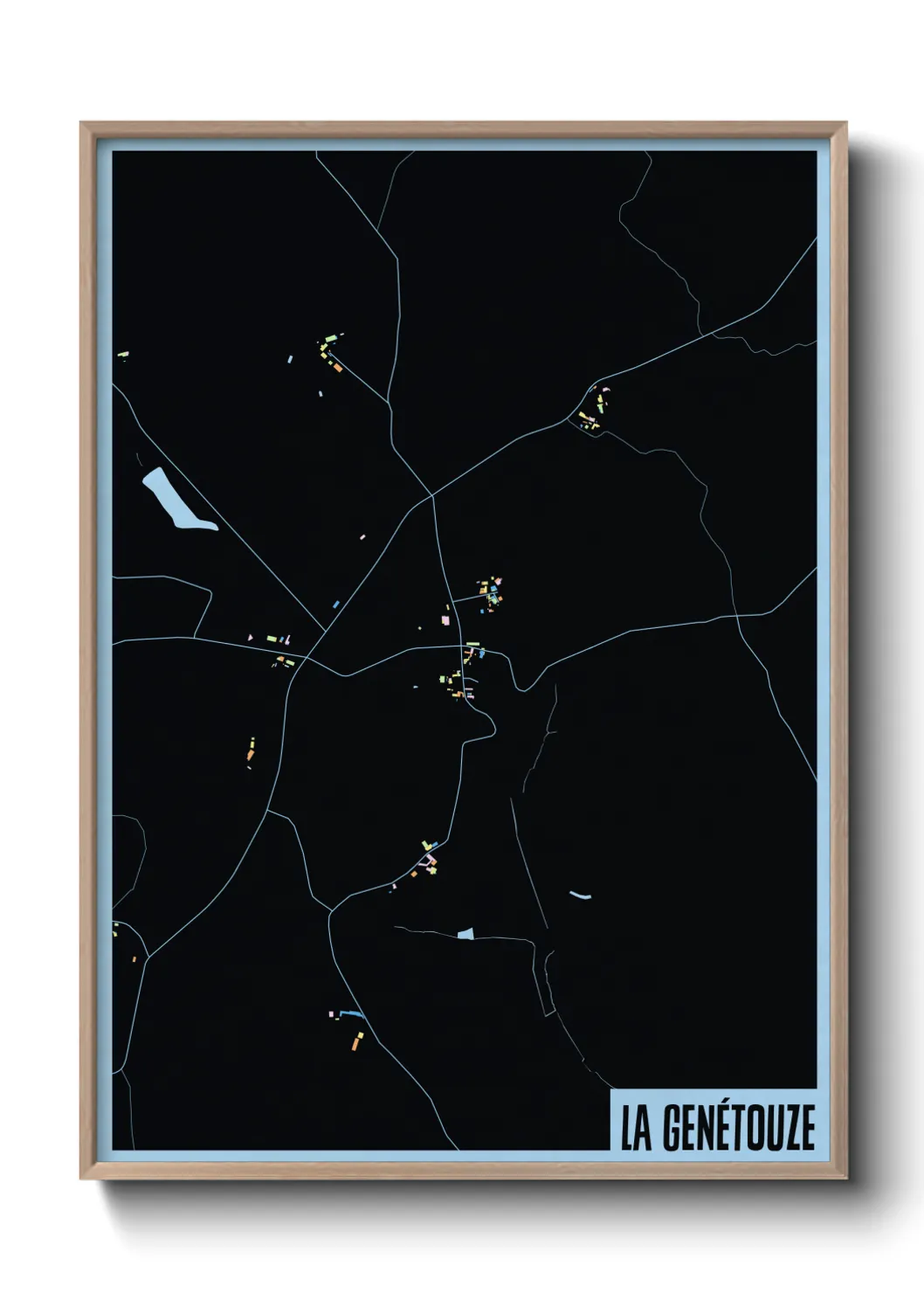 Une affiche de carte sur La Genétouze