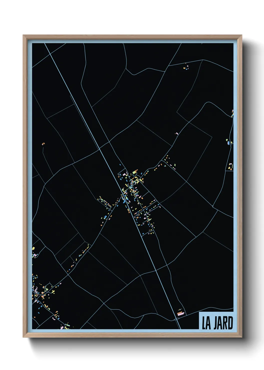 Une affiche de carte sur La Jard