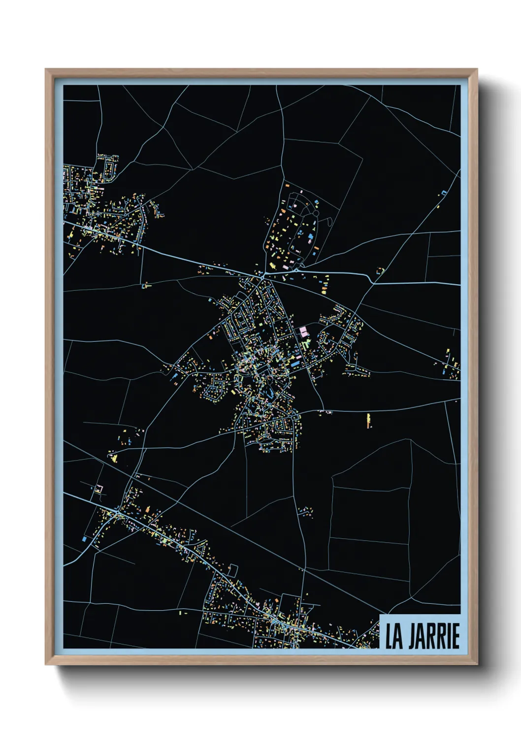 Une affiche de carte sur La Jarrie