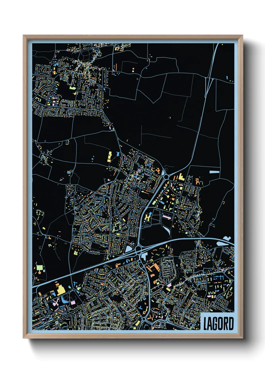 Une affiche de carte sur Lagord