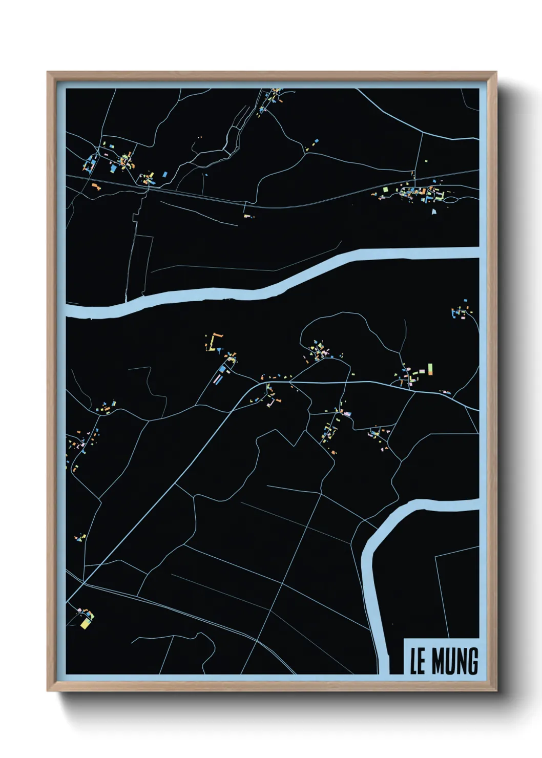 Une affiche de carte sur Le Mung