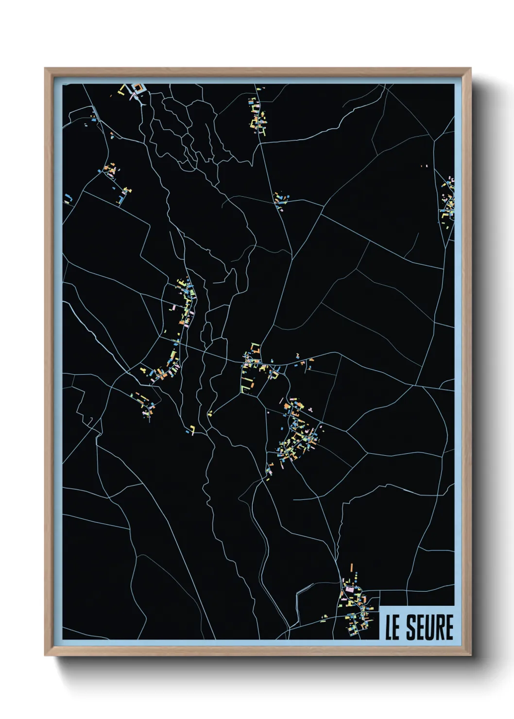 Une affiche de carte sur Le Seure