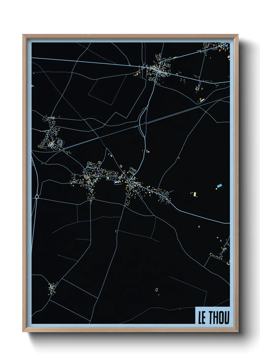 Une affiche de carte sur Le Thou