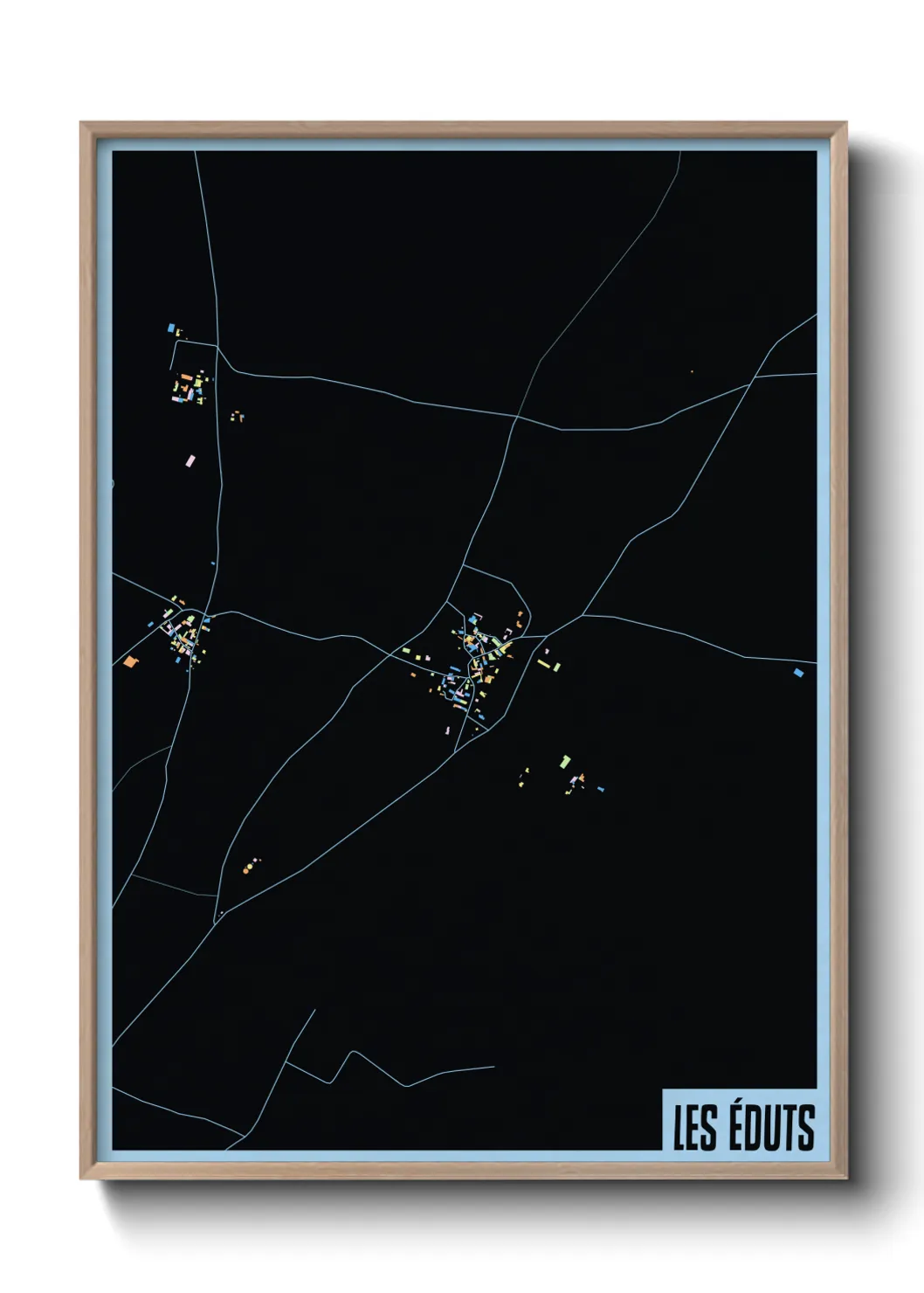 Une affiche de carte sur Les Éduts