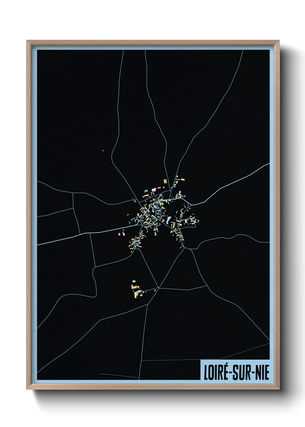 Une affiche de carte sur Loiré-sur-Nie