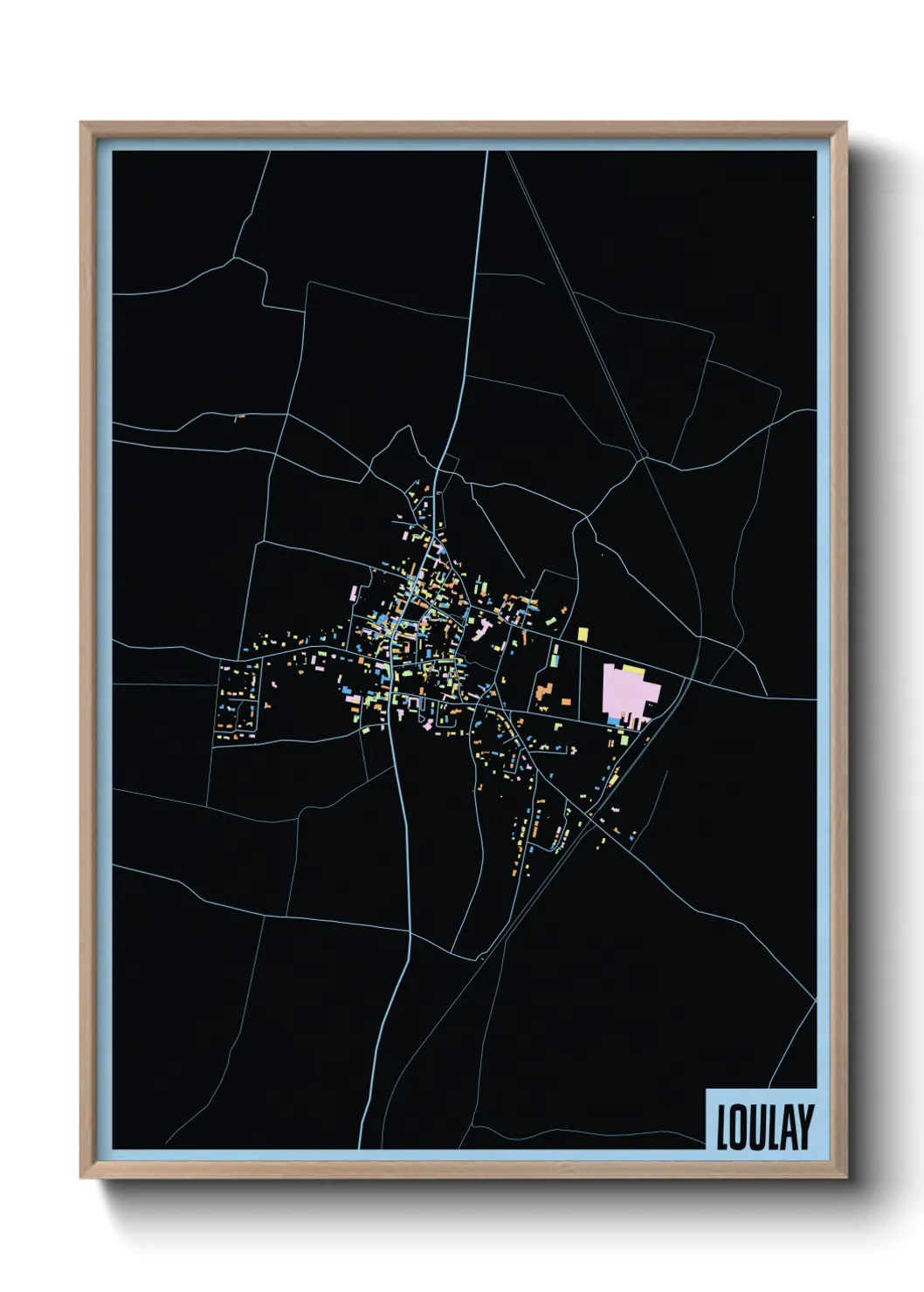 Une affiche de carte sur Loulay