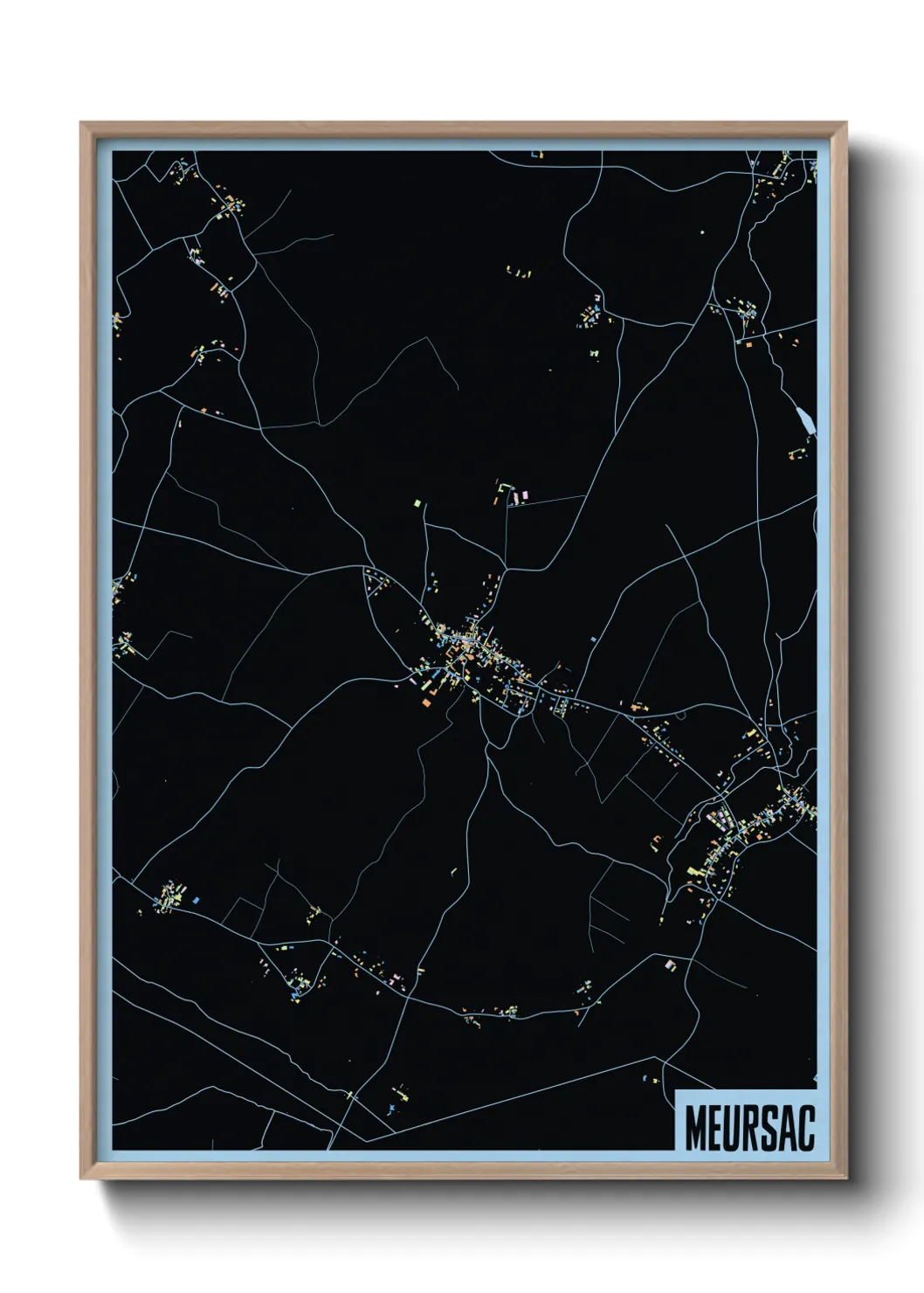 Une affiche de carte sur Meursac