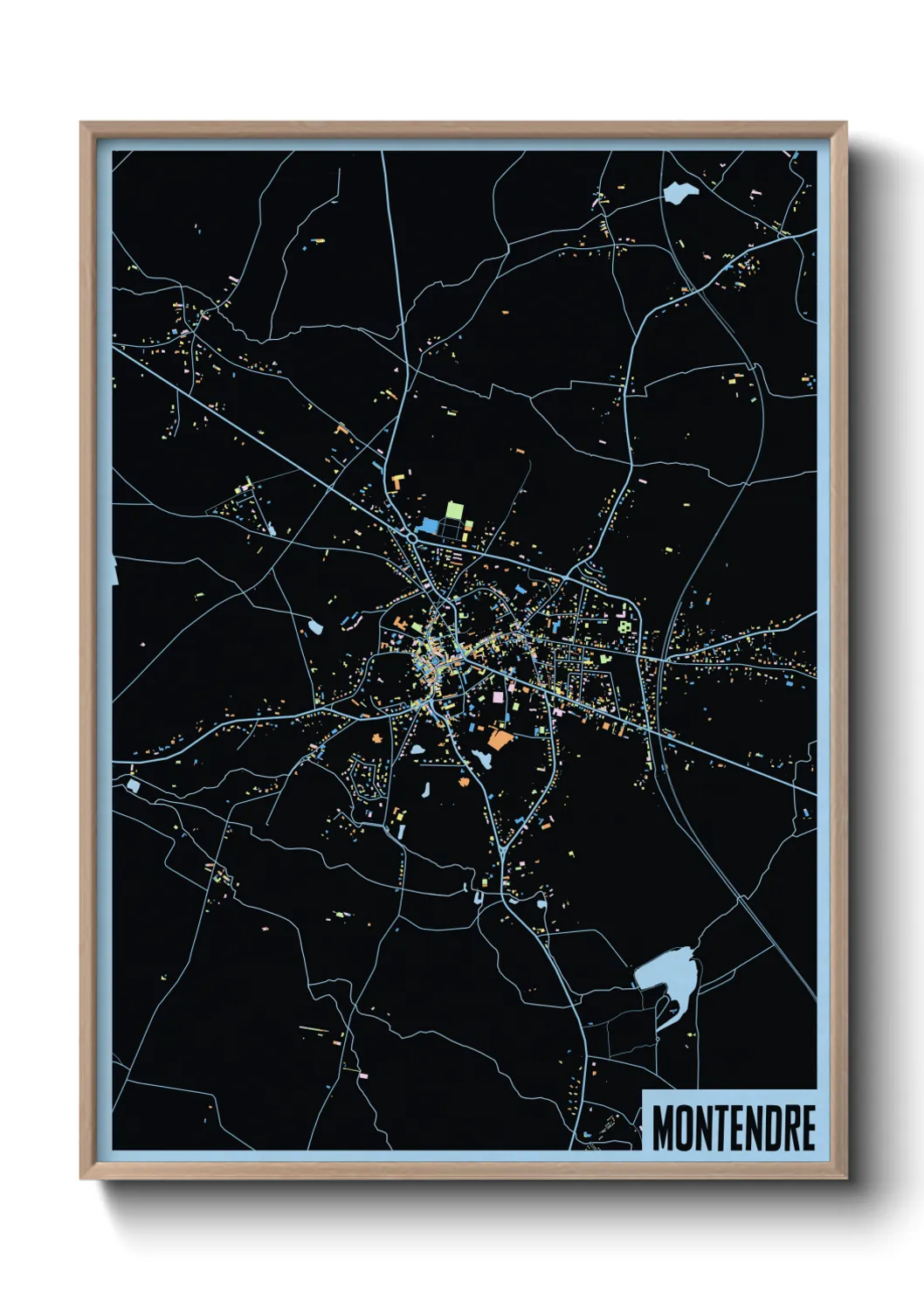 Une affiche de carte sur Montendre