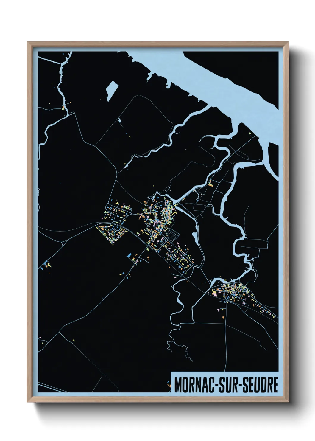 Une affiche de carte sur Mornac-sur-Seudre