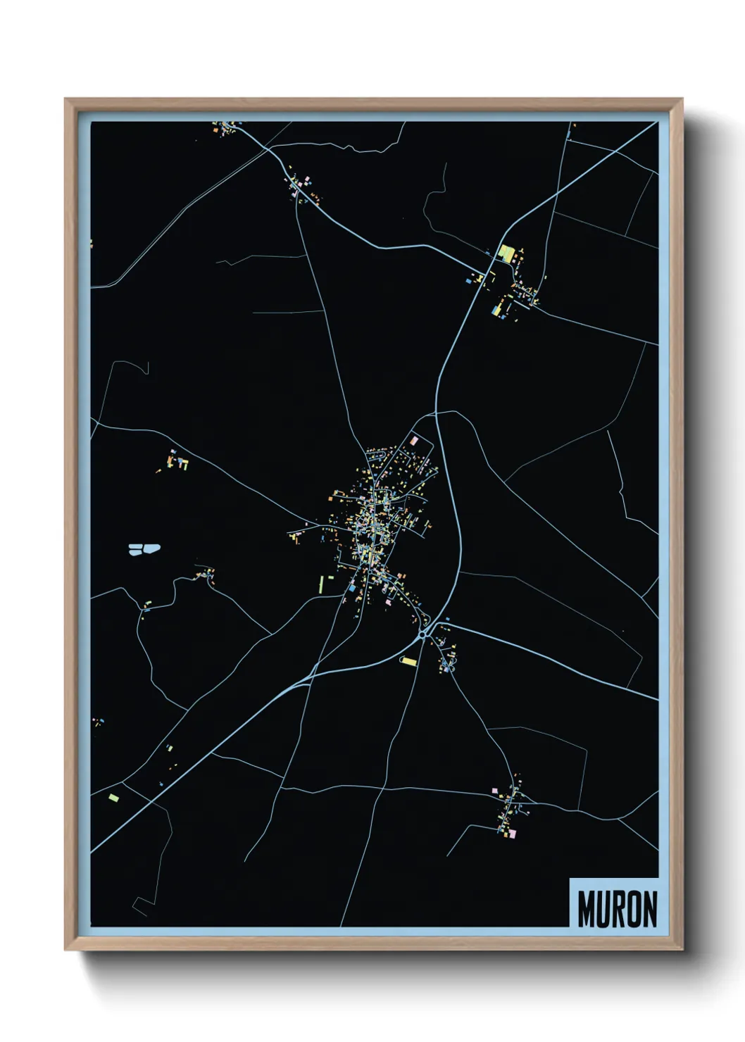 Une affiche de carte sur Muron