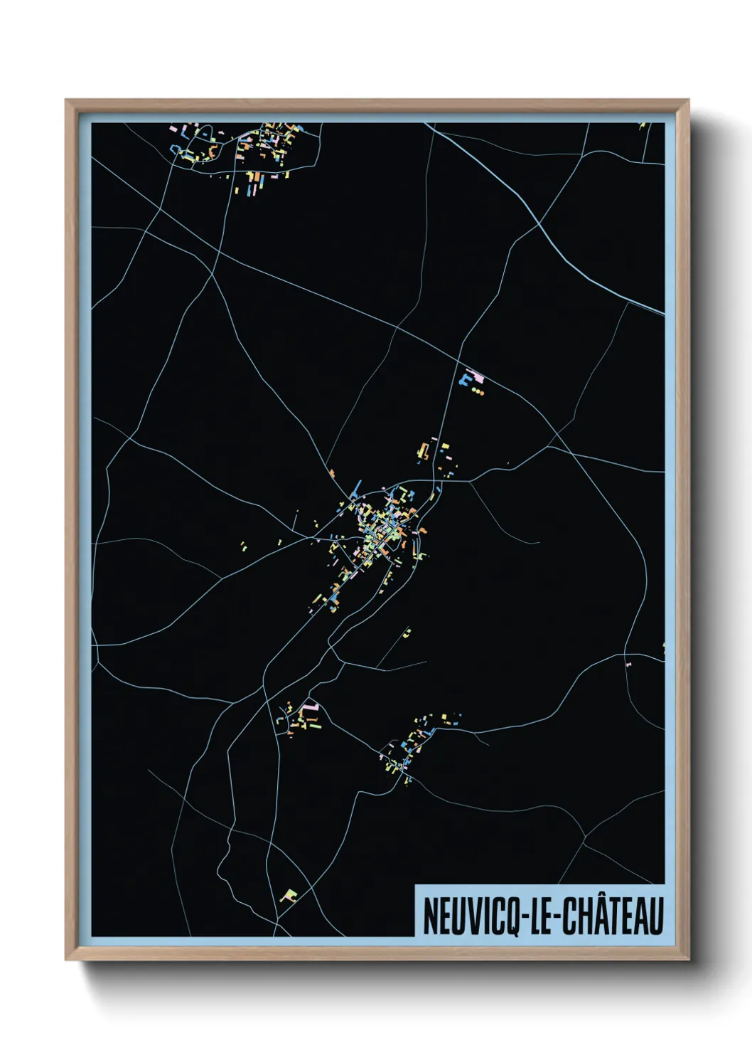 Une affiche de carte sur Neuvicq-le-Château