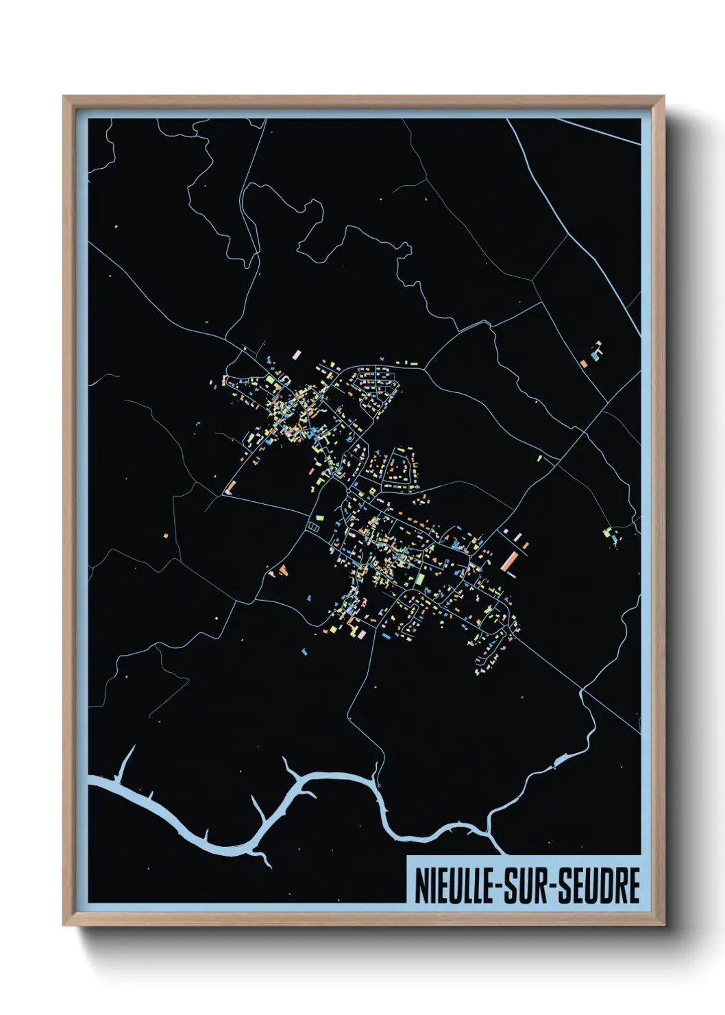 Une affiche de carte sur Nieulle-sur-Seudre