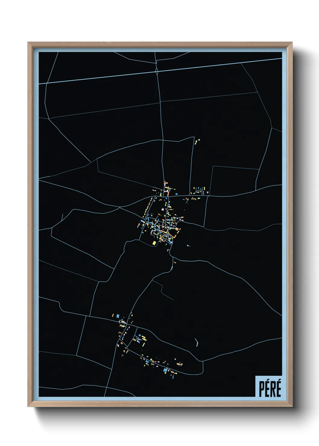 Une affiche de carte sur Péré