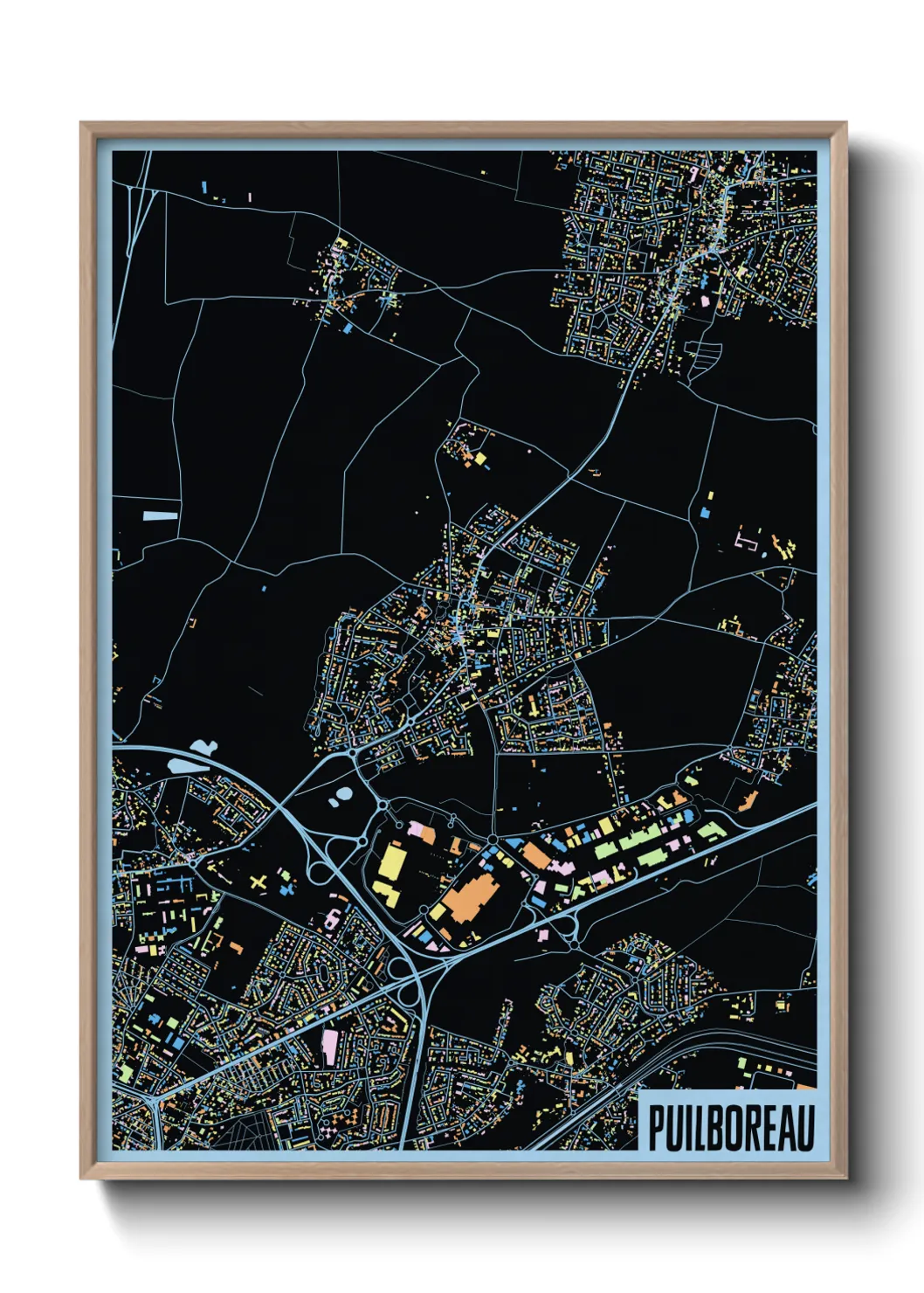 Une affiche de carte sur Puilboreau