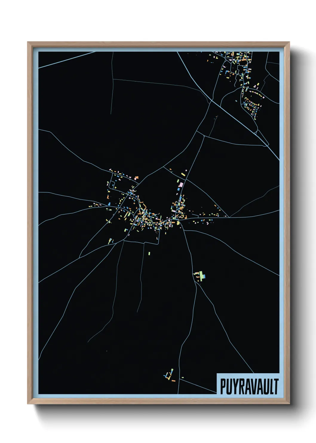 Une affiche de carte sur Puyravault