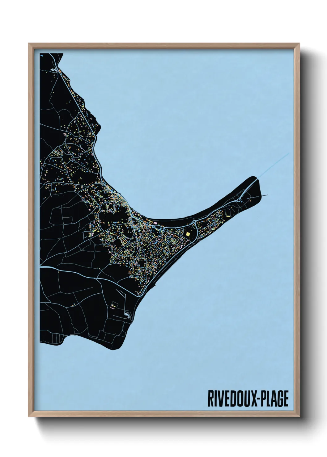 Une affiche de carte sur Rivedoux-Plage