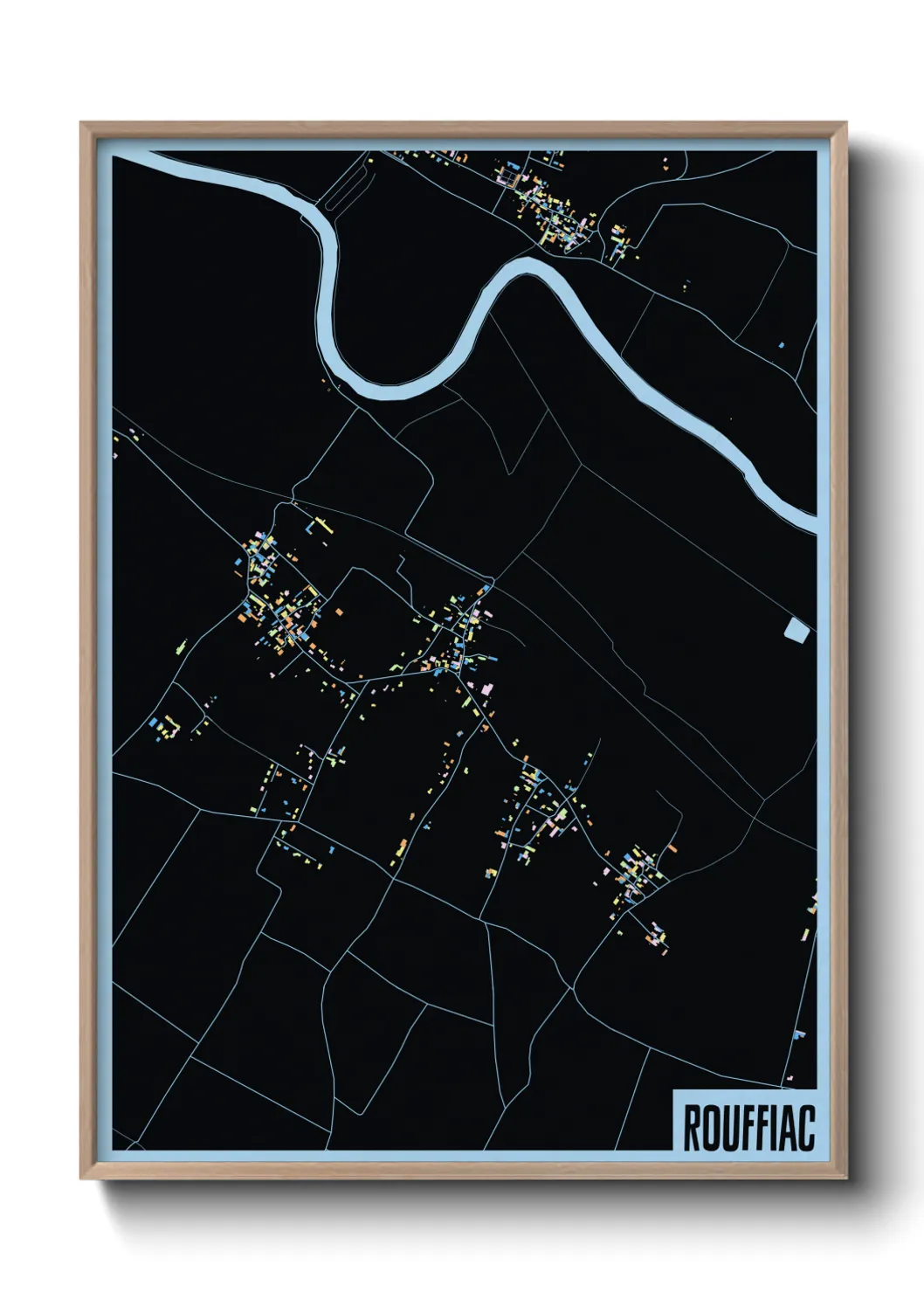 Une affiche de carte sur Rouffiac