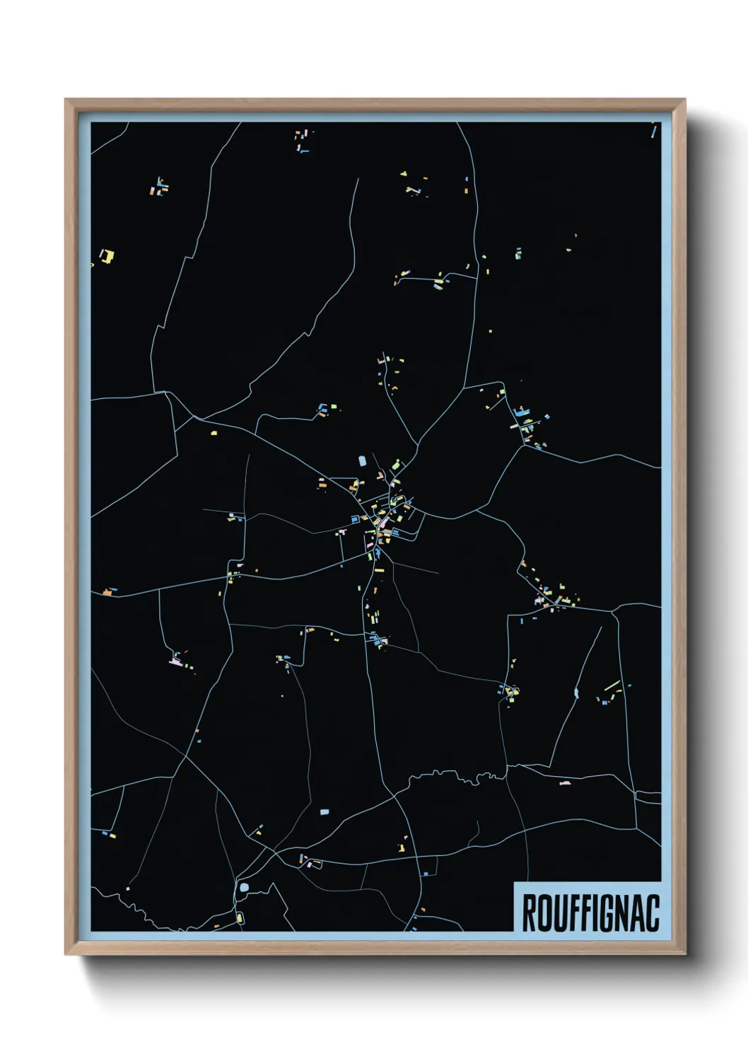 Une affiche de carte sur Rouffignac