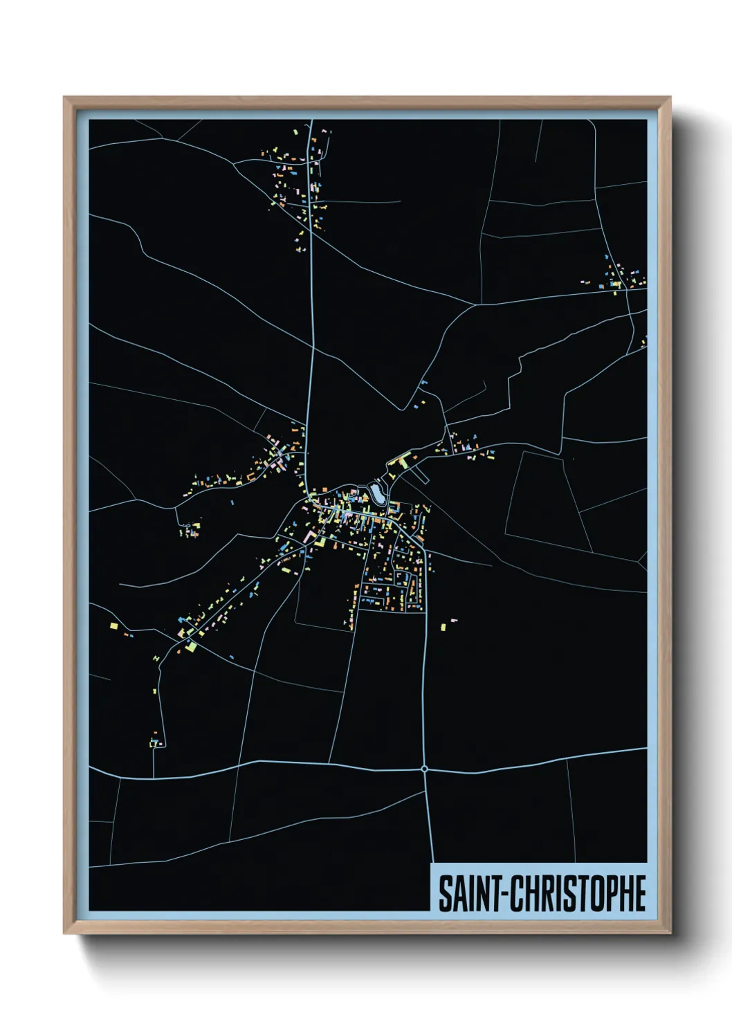 Une affiche de carte sur Saint-Christophe