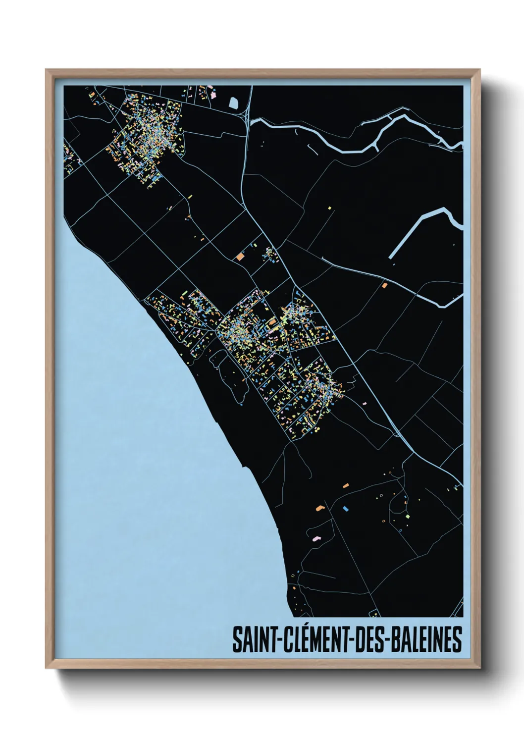 Une affiche de carte sur Saint-Clément-des-Baleines