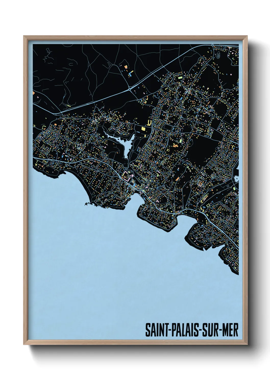 Une affiche de carte sur Saint-Palais-sur-Mer
