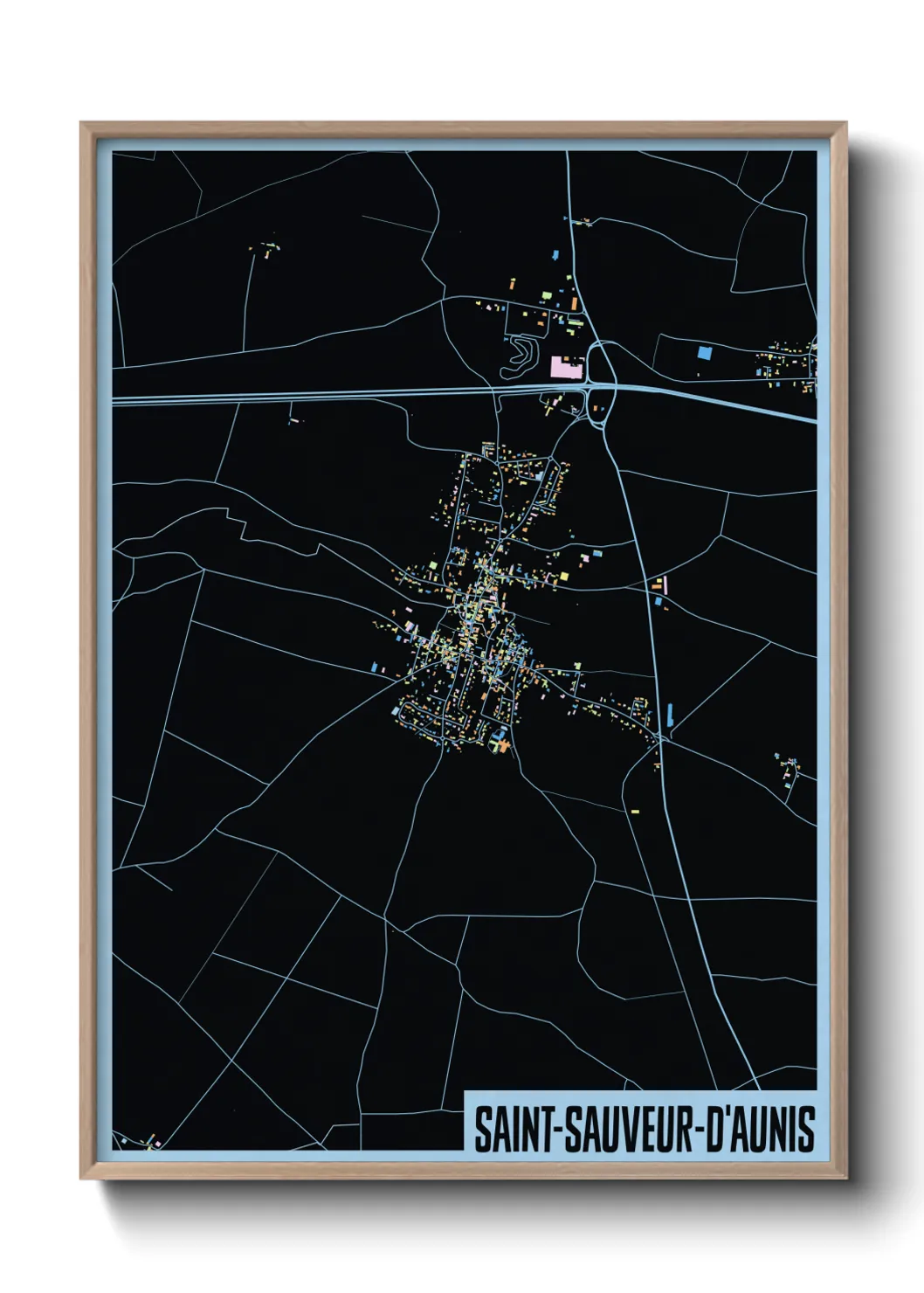 Une affiche de carte sur Saint-Sauveur-d'Aunis