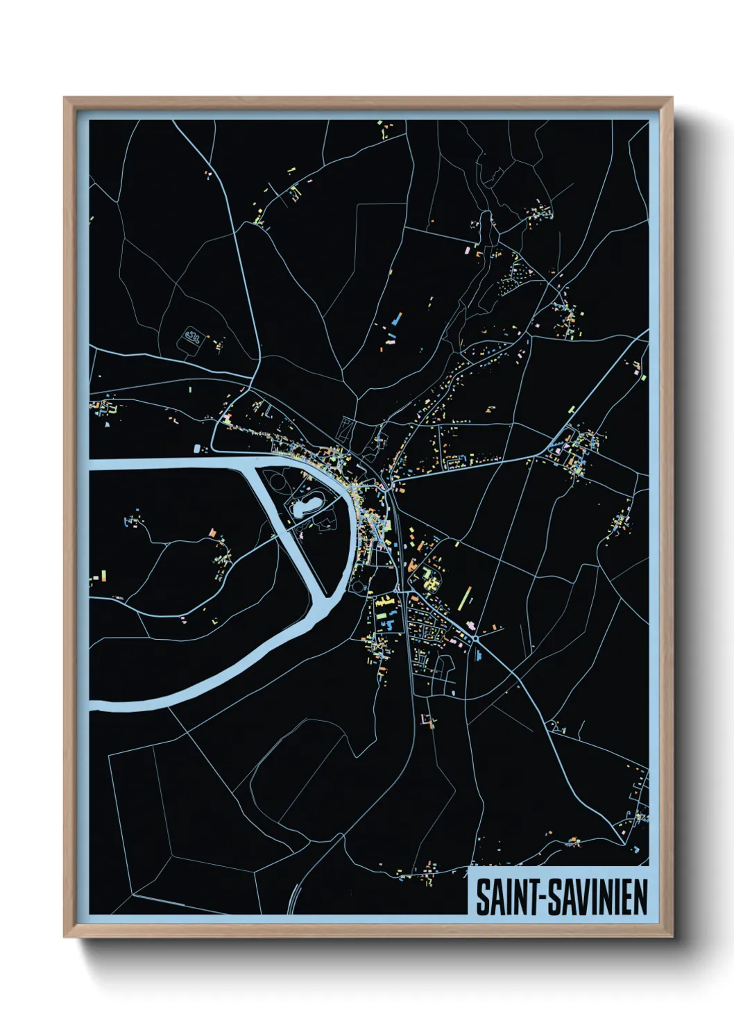 Une affiche de carte sur Saint-Savinien