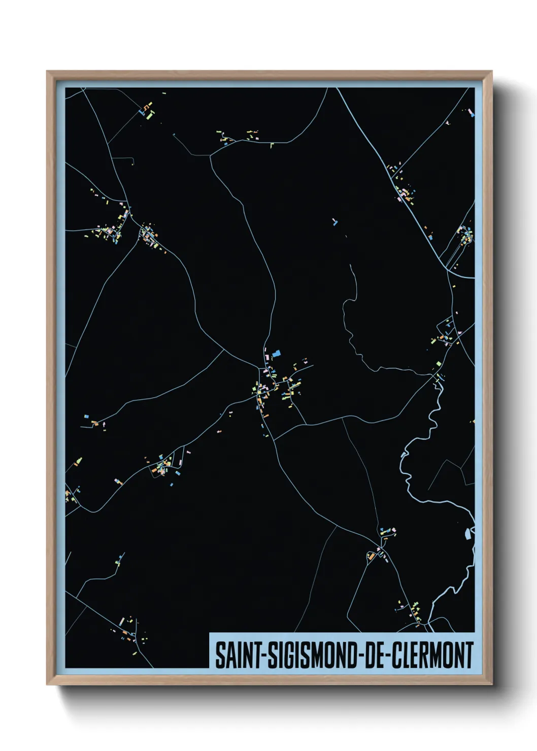 Une affiche de carte sur Saint-Sigismond-de-Clermont