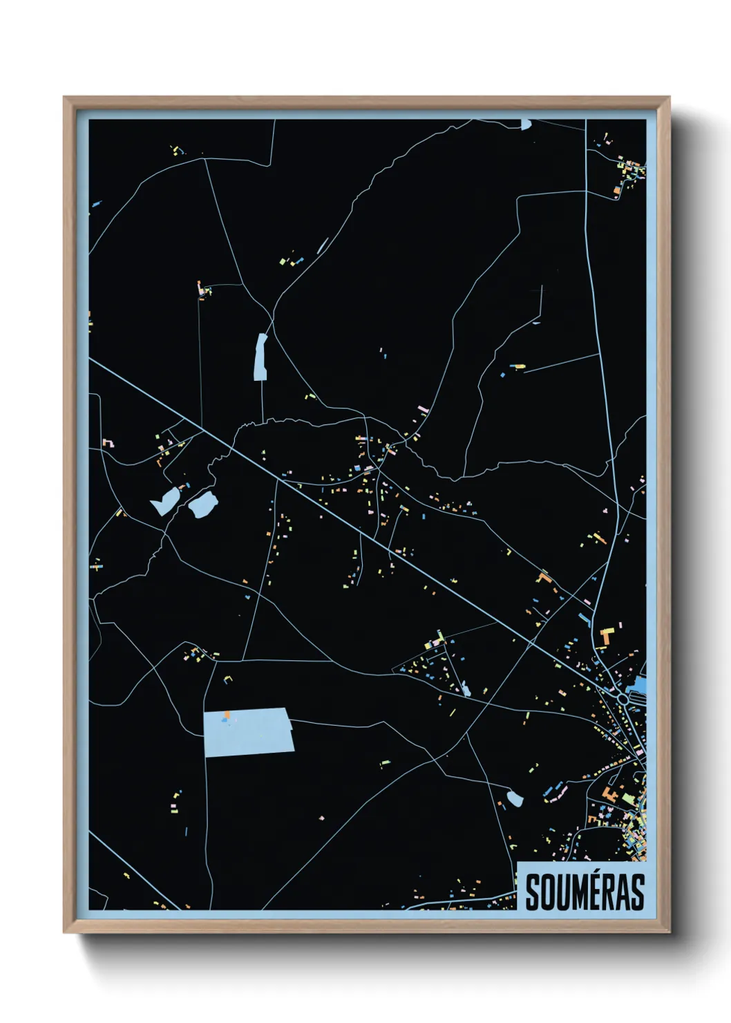 Une affiche de carte sur Souméras