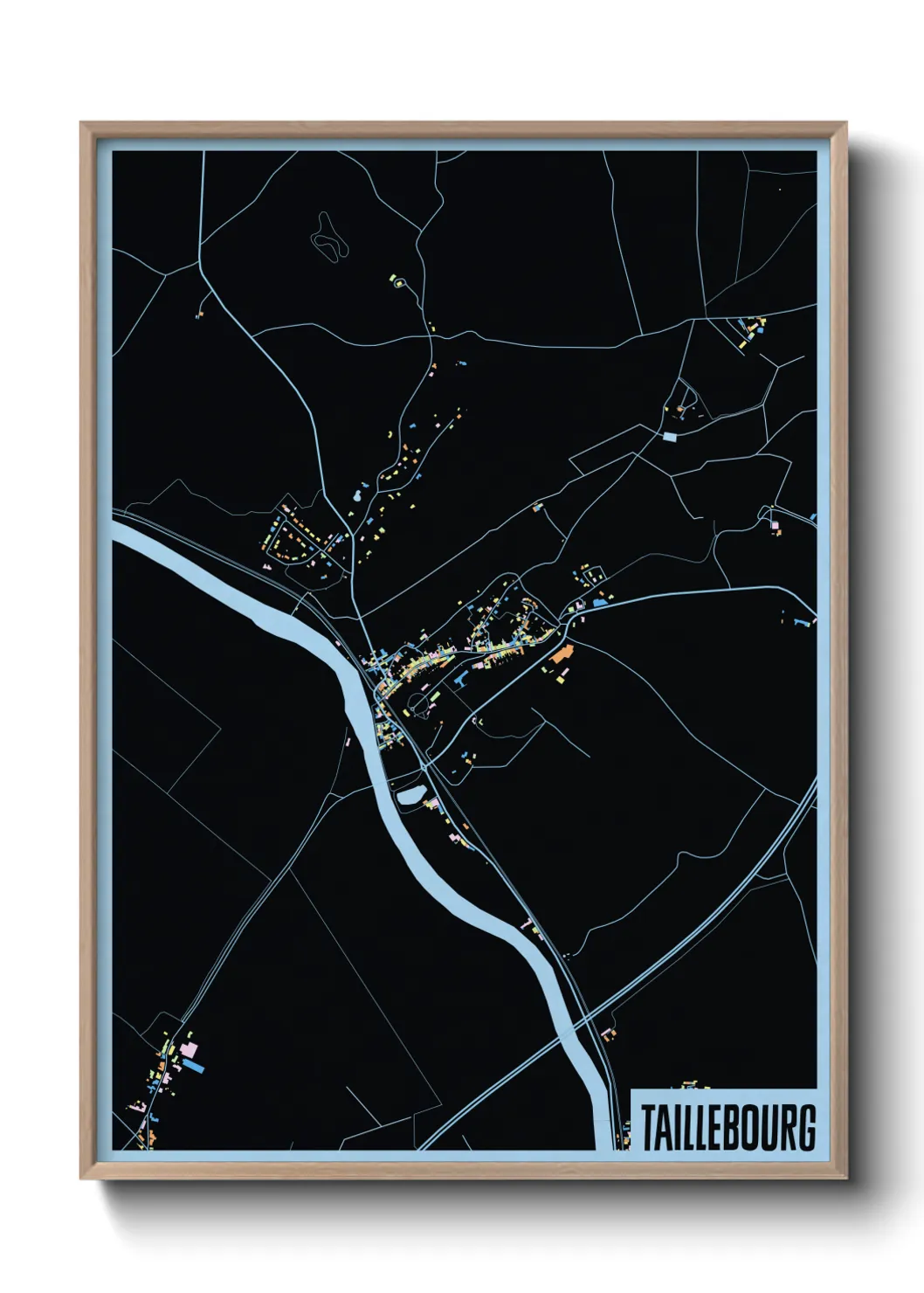 Une affiche de carte sur Taillebourg