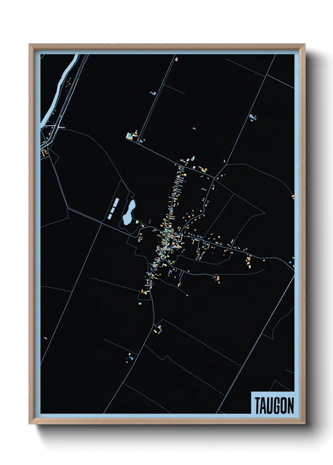 Une affiche de carte sur Taugon