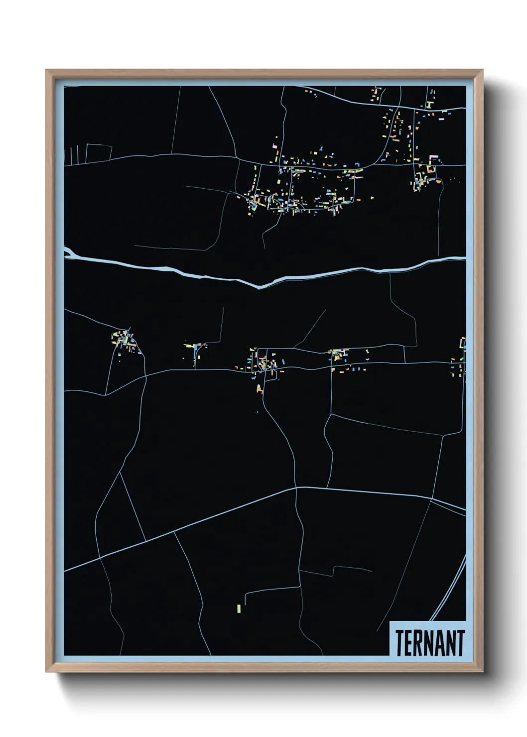 Une affiche de carte sur Ternant