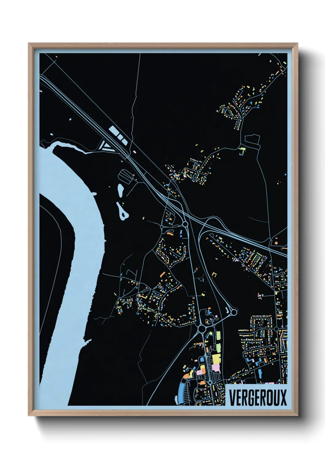 Une affiche de carte sur Vergeroux