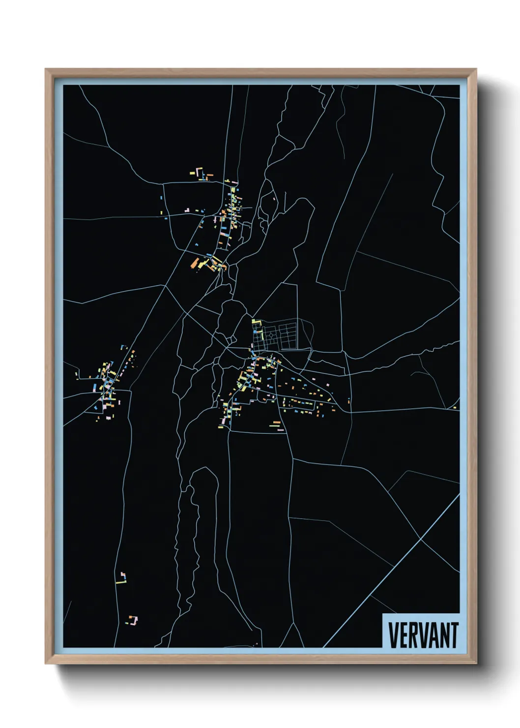 Une affiche de carte sur Vervant