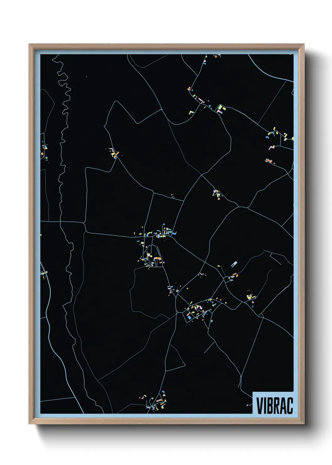 Une affiche de carte sur Vibrac