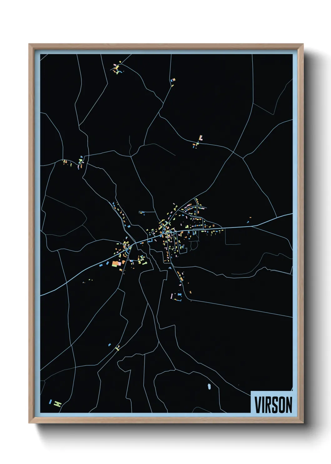 Une affiche de carte sur Virson