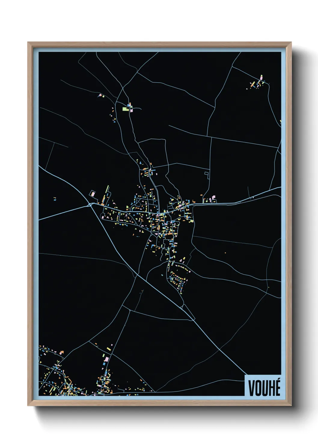 Une affiche de carte sur Vouhé