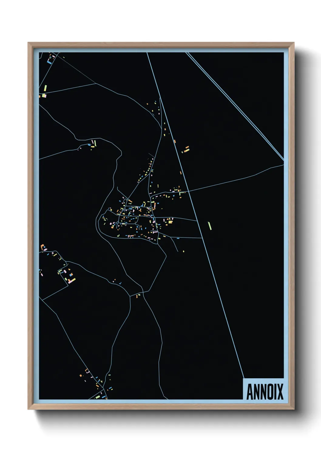 Une affiche de carte sur Annoix