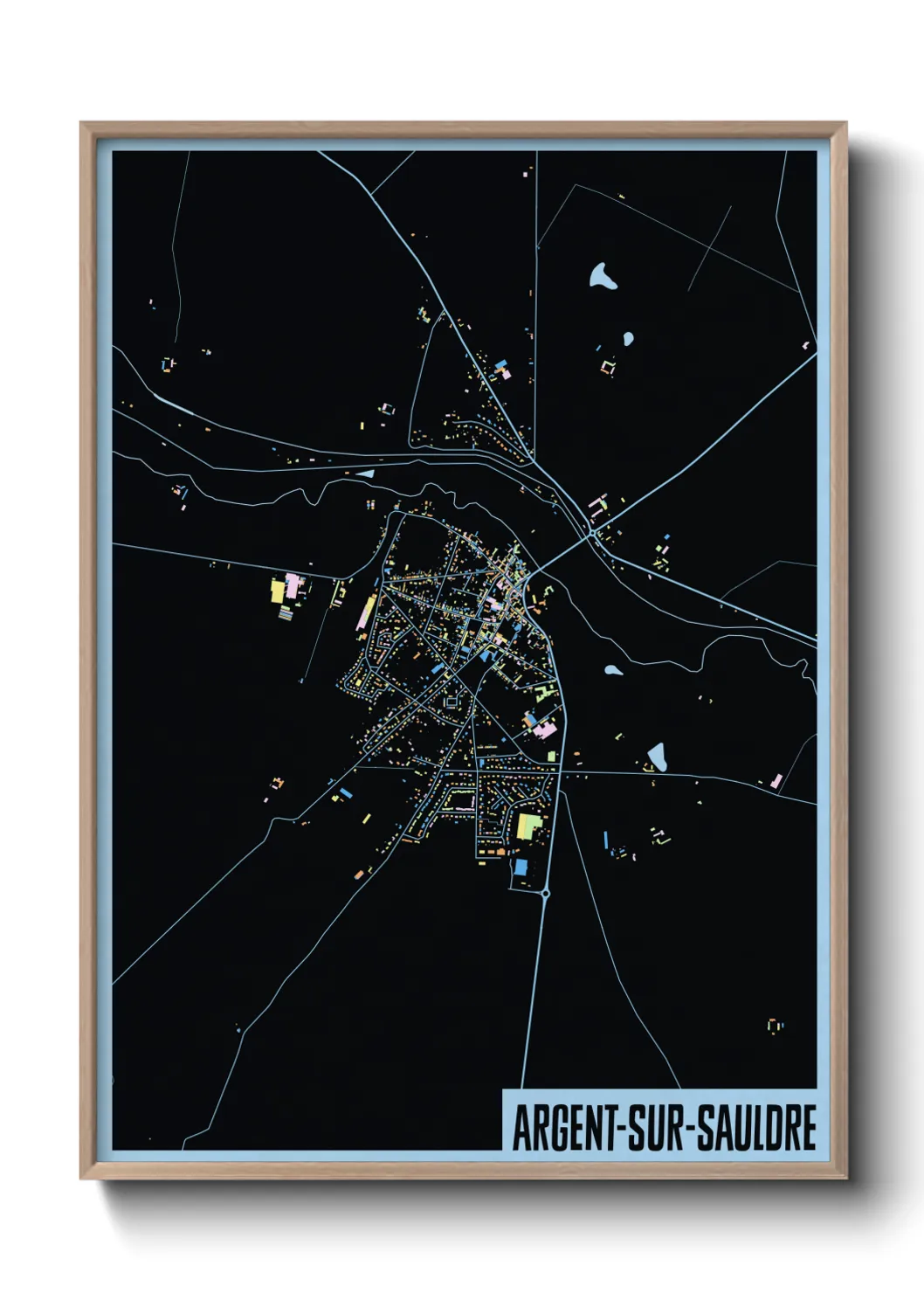 Un poster carteArgent-sur-Sauldre