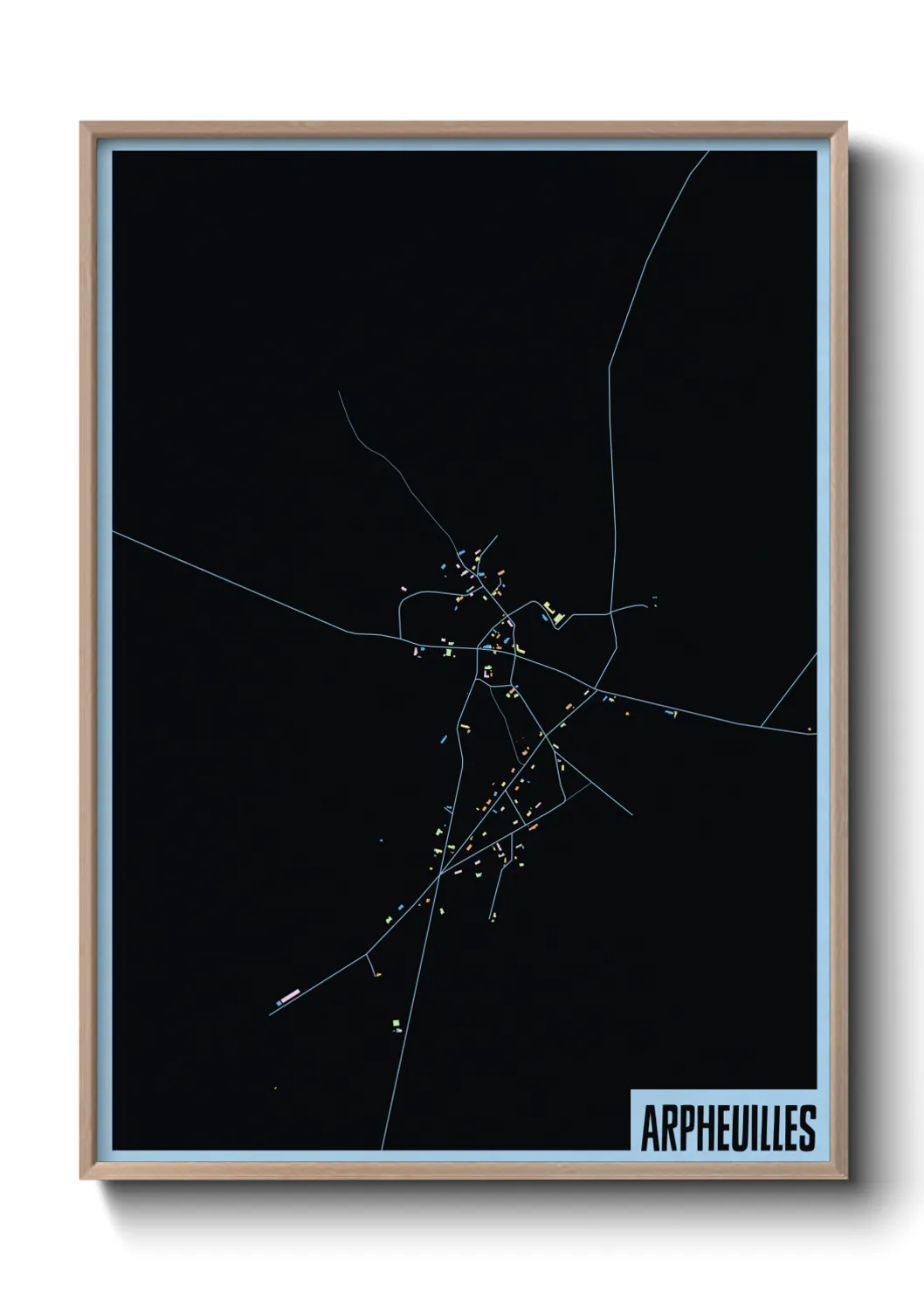 Une affiche de carte sur Arpheuilles