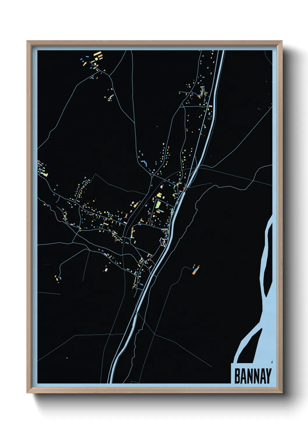 Une affiche de carte sur Bannay