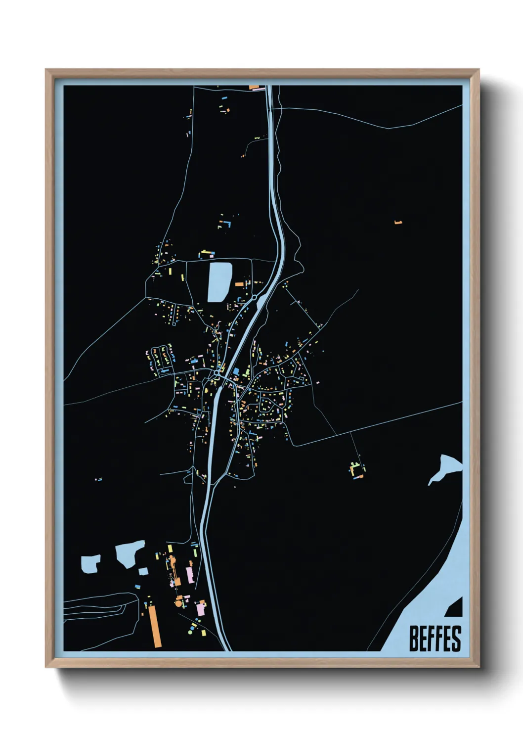 Une affiche de carte sur Beffes