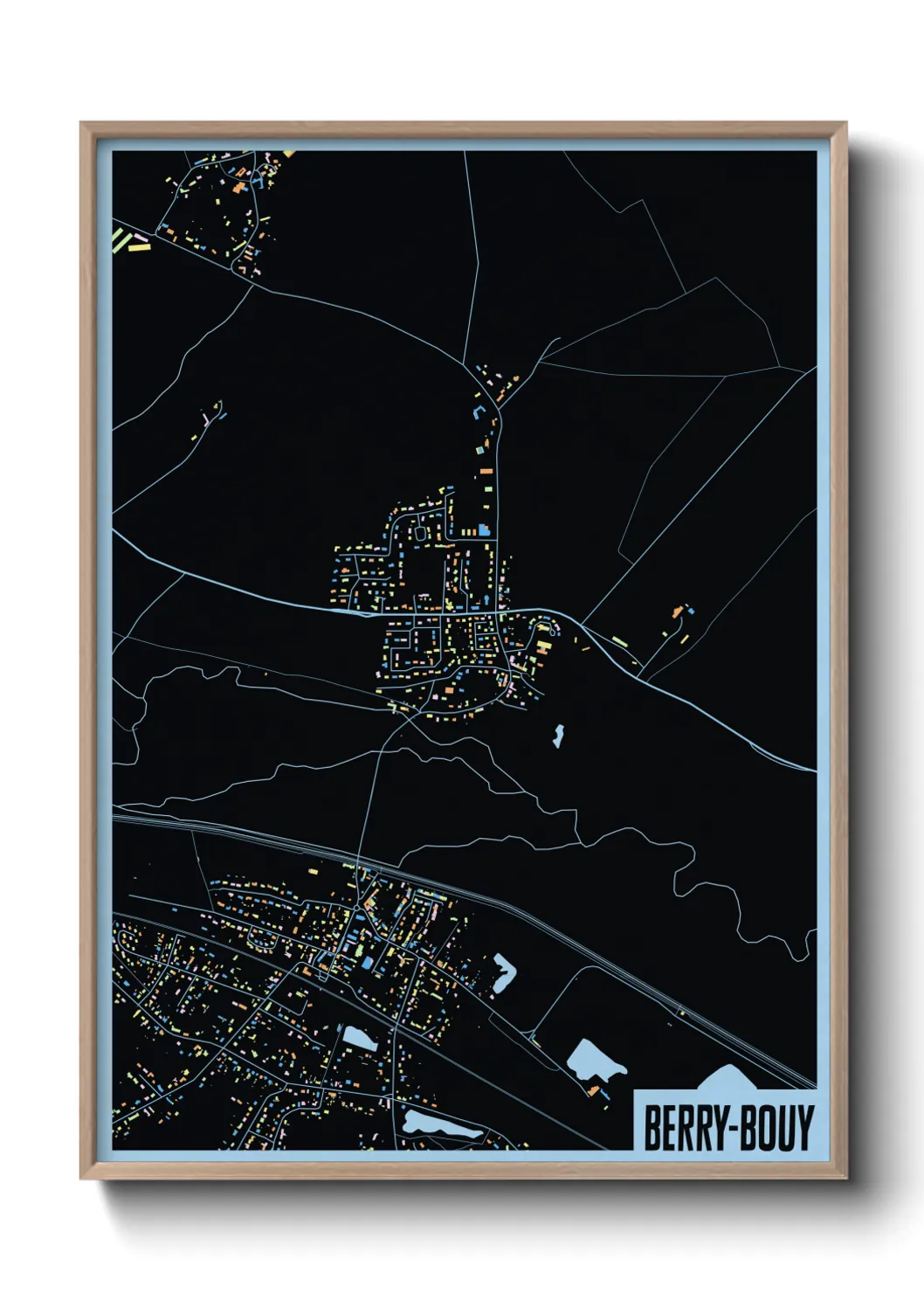 Une affiche de carte sur Berry-Bouy