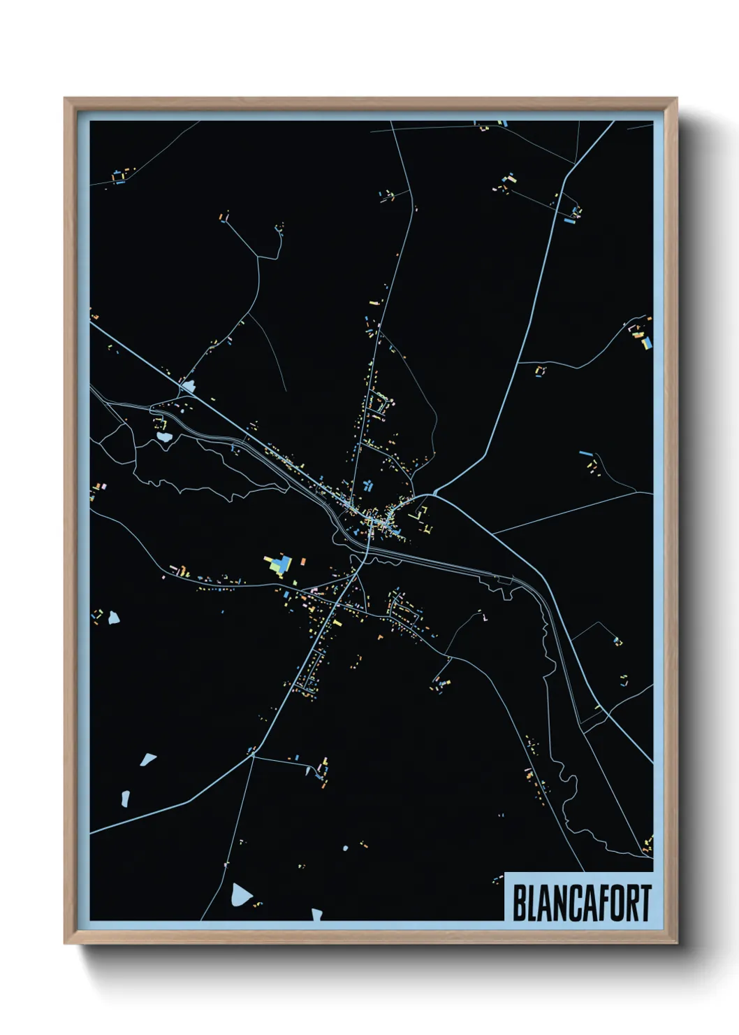 Une affiche de carte sur Blancafort